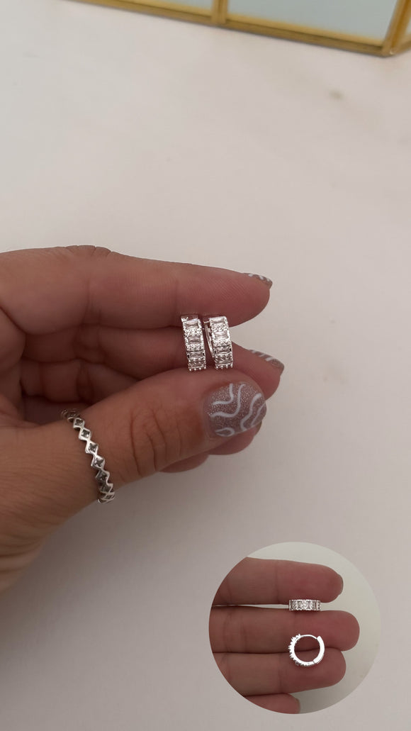 Aros Acero Blanco . Mithra