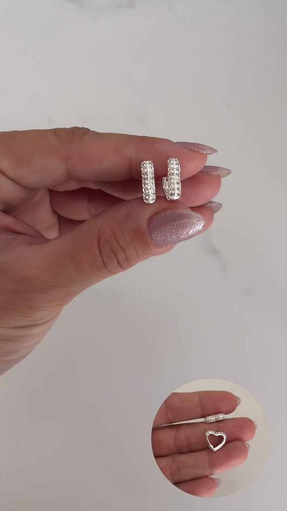 Aros Acero Blanco . Deborah