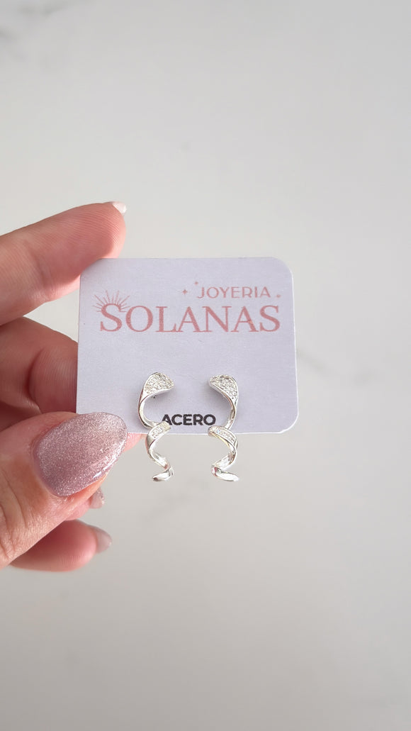 Aros Acero Blanco . Delfina