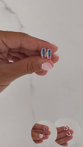 Aros Acero Blanco . Angela