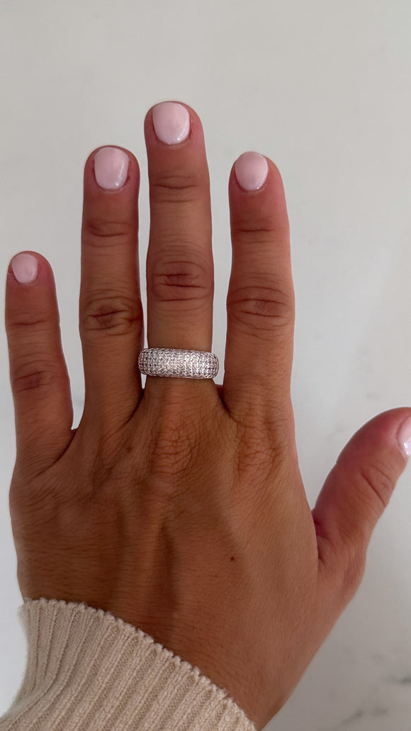 Anillo Acero Blanco . Ada