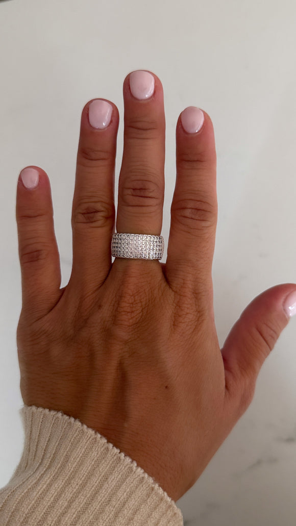 Anillo Acero Blanco . Adele