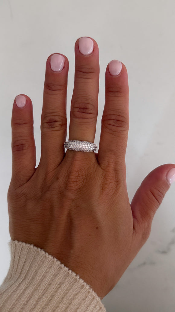 Anillo Acero Blanco . Adelia