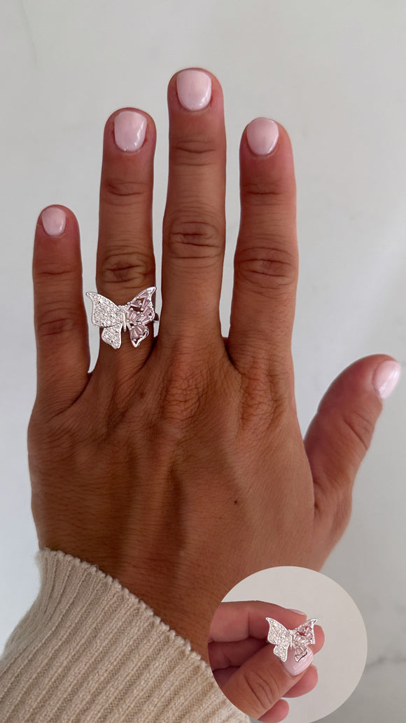 Anillo Acero Blanco . Alessandra