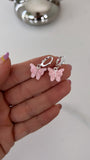 Aros Acero Blanco . Maripositas