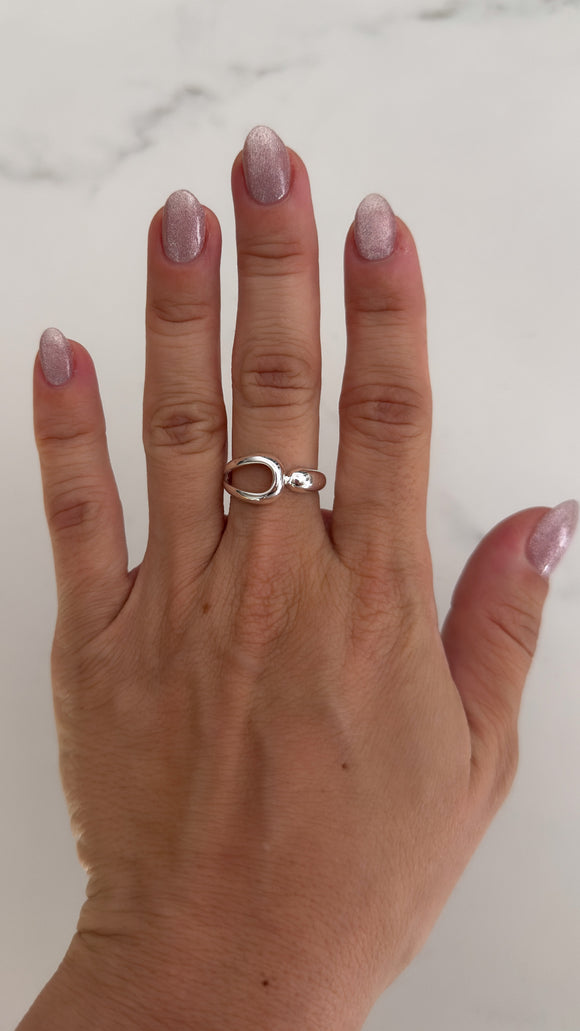 Anillo Acero Blanco . Gemma