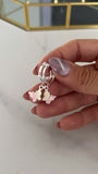 Aros Acero Blanco . Maripositas