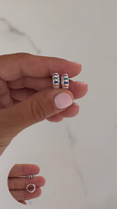 Aros Acero Blanco . Angelica