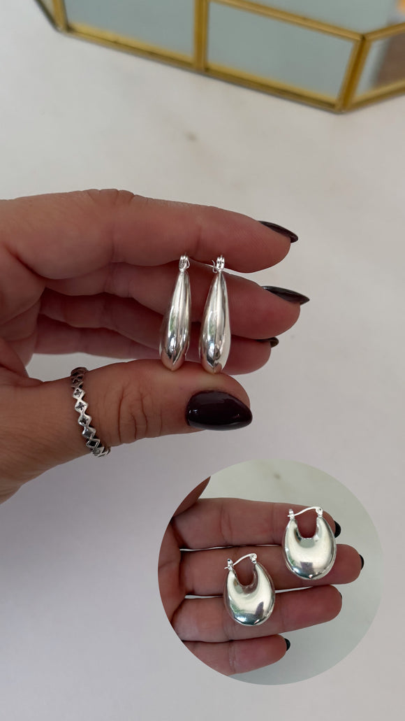 Aros Plata 925 . Hazel