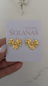 Aros Acero Dorado . Paz