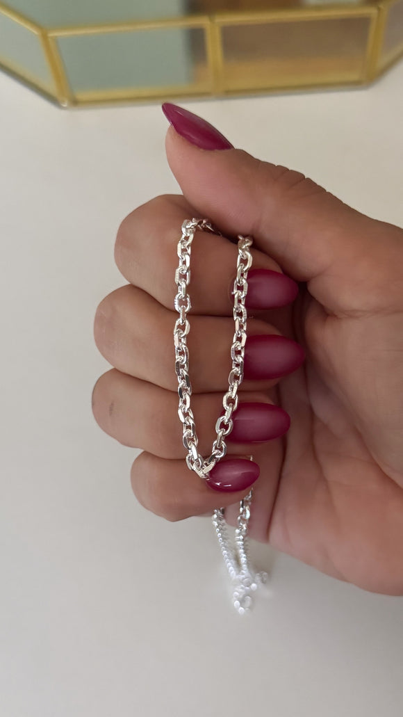 Cadenas Acero Blanco . Afrodita 60cm