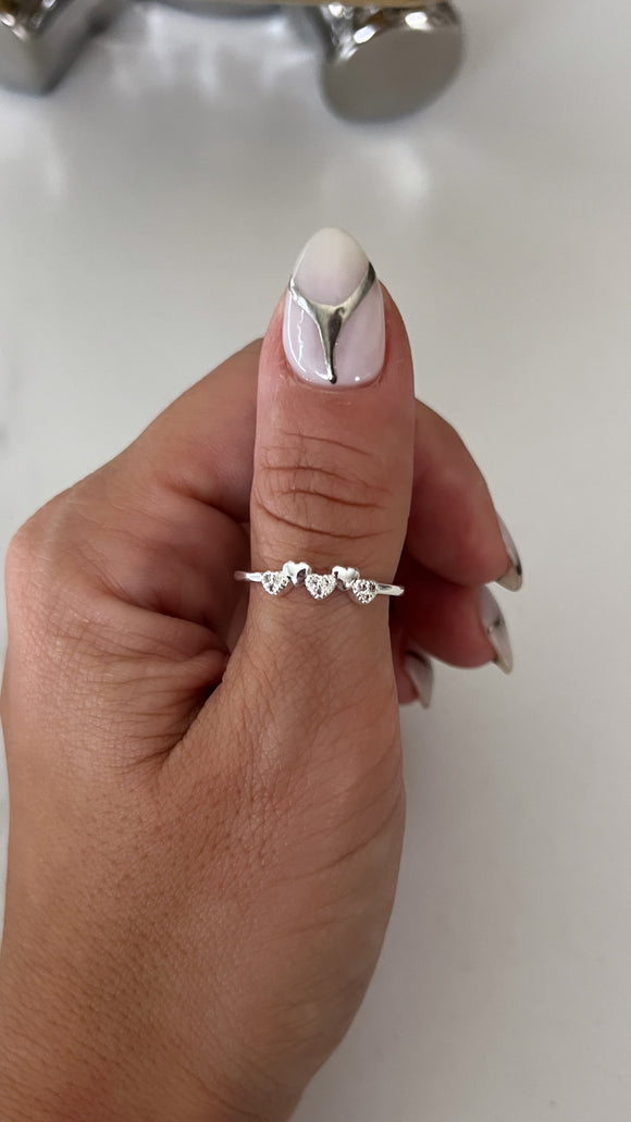 Anillo Acero Blanco . Justina