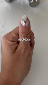 Anillo Acero Blanco . Pia