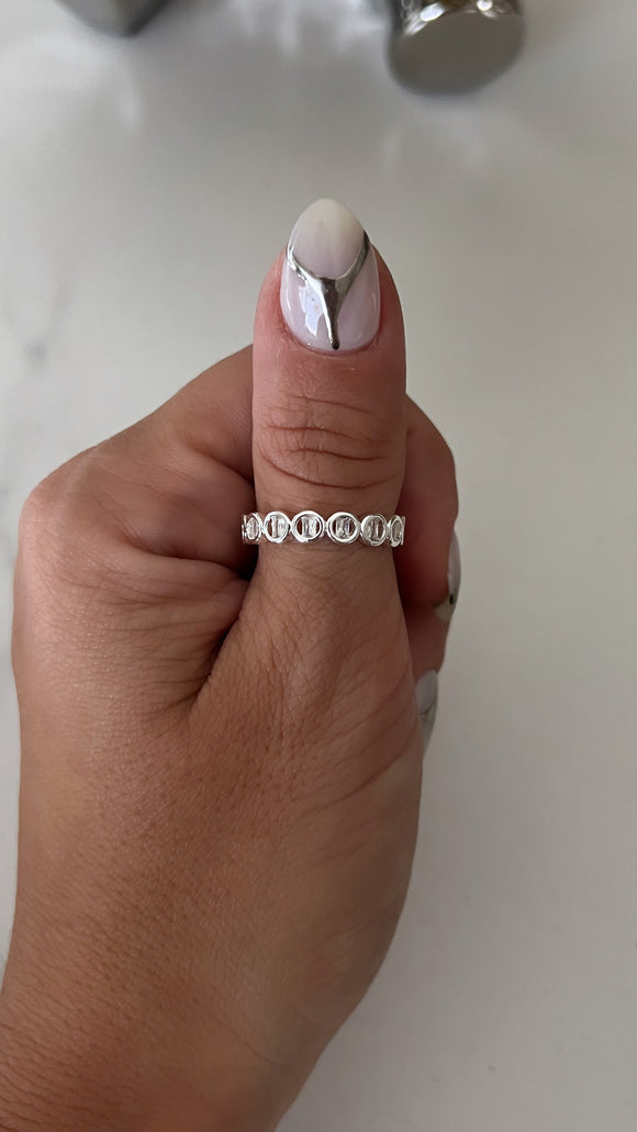 Anillo Acero Blanco . Pia