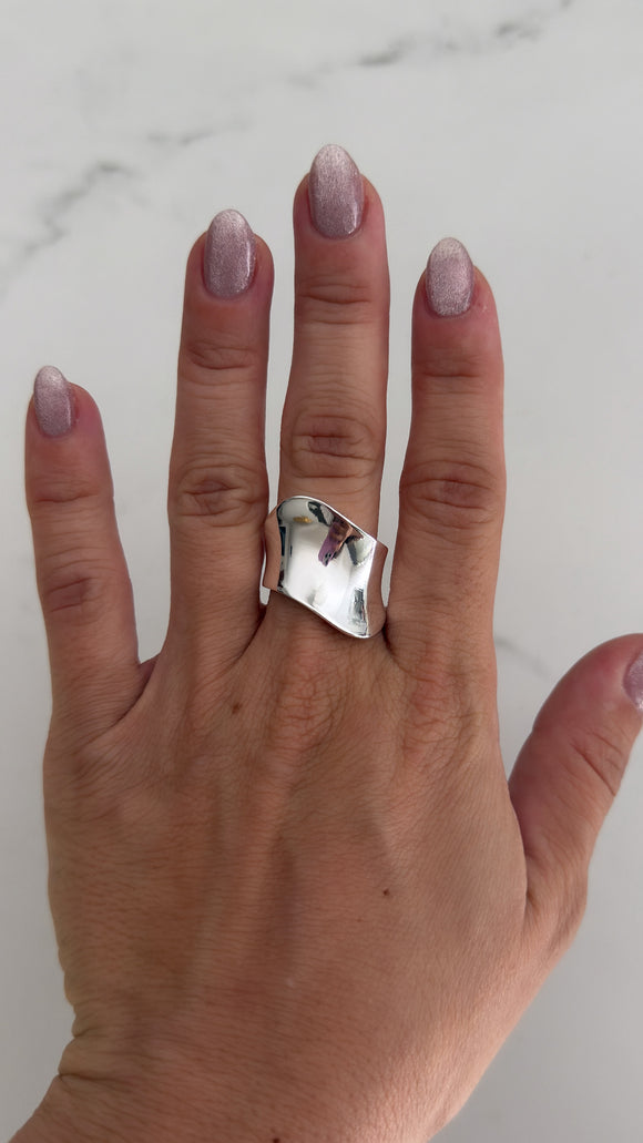 Anillo Acero Blanco . Emma