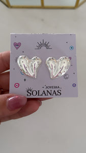 Aros Acero Blanco . Camila
