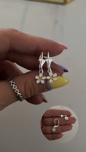 Aros Plata 925 . Florcita