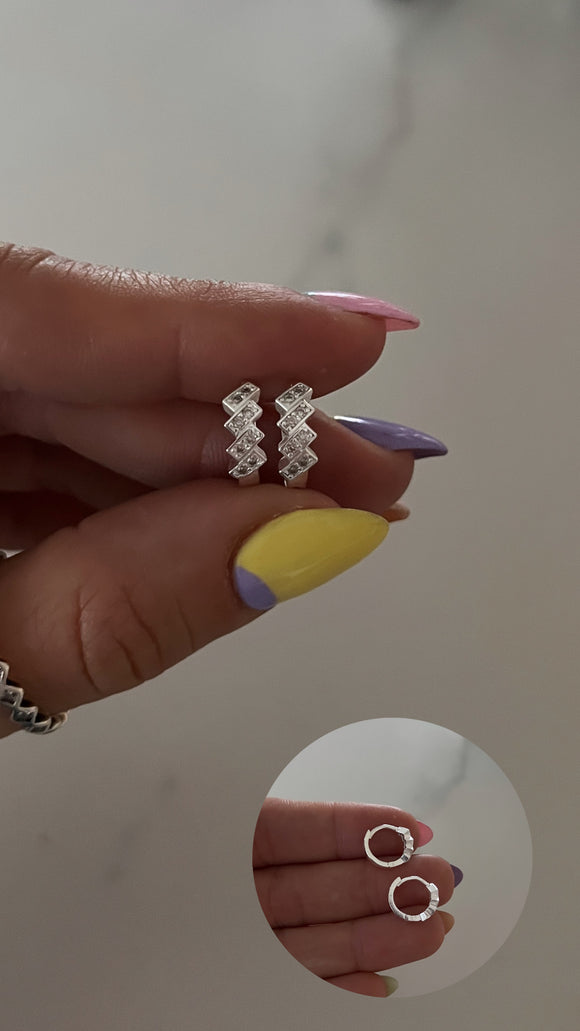 Aros Plata 925 . Janice