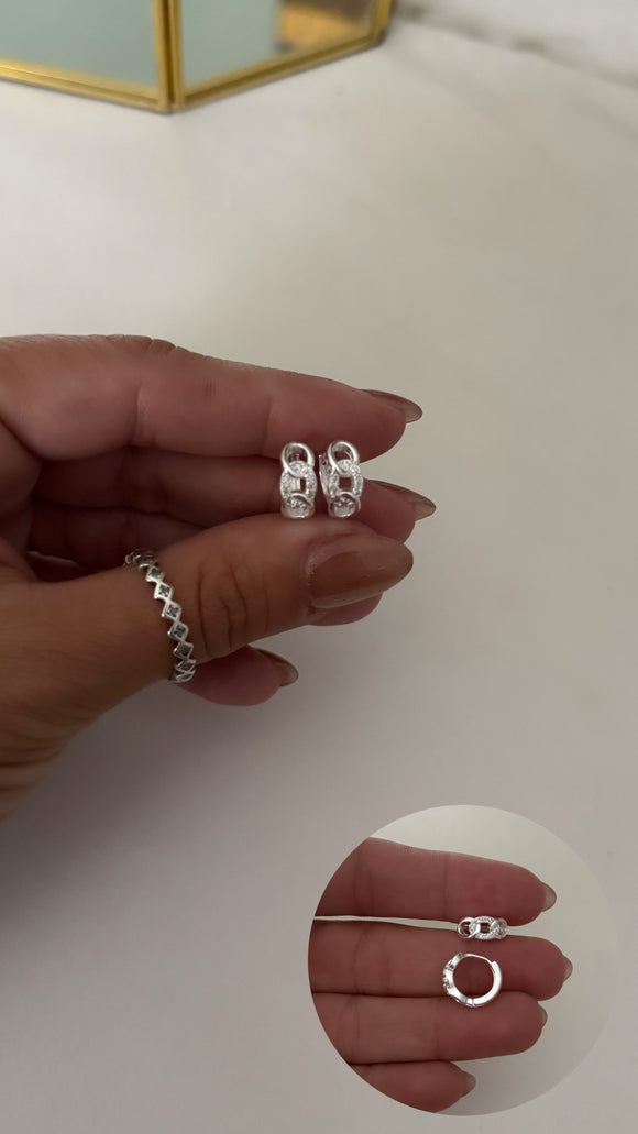 Aros Plata 925 . Mariana