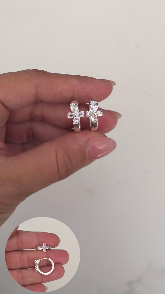 Aros Plata 925 . Pearl