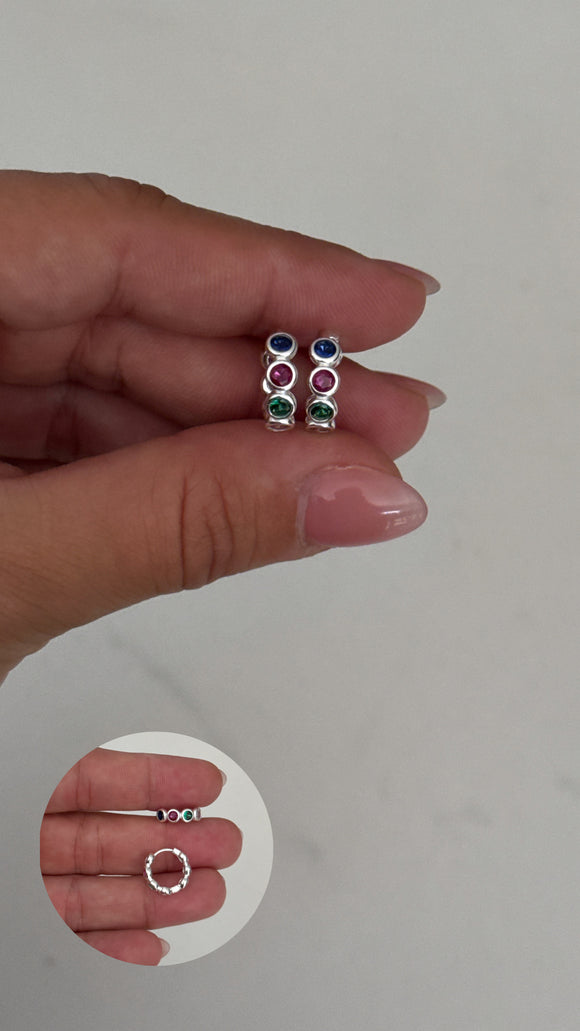 Aros Plata 925 . Raven