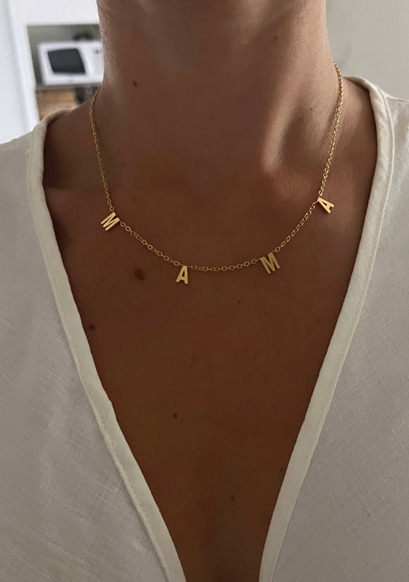Cadena Acero Dorado . Mamá
