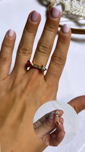 Anillos Bañados en Oro . Cupido